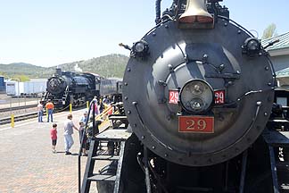Grand Canyon Railway ALCO SP3 #29 and Mikado 4960 2-8-2 steam locomotives